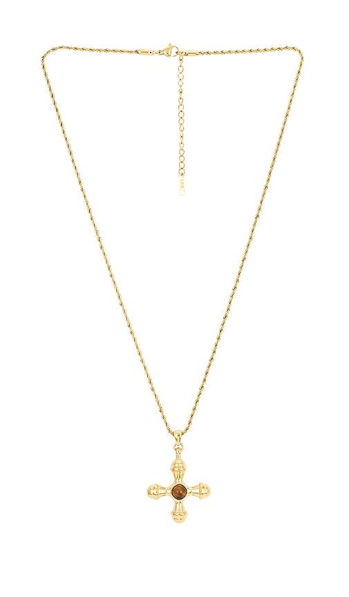 8 Other Reasons Cross Pendant Necklace in Metallic Gold by 8 OTHER REASONS
