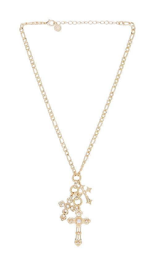 8 Other Reasons Divine Layered Pendant Necklace in Metallic Gold by 8 OTHER REASONS