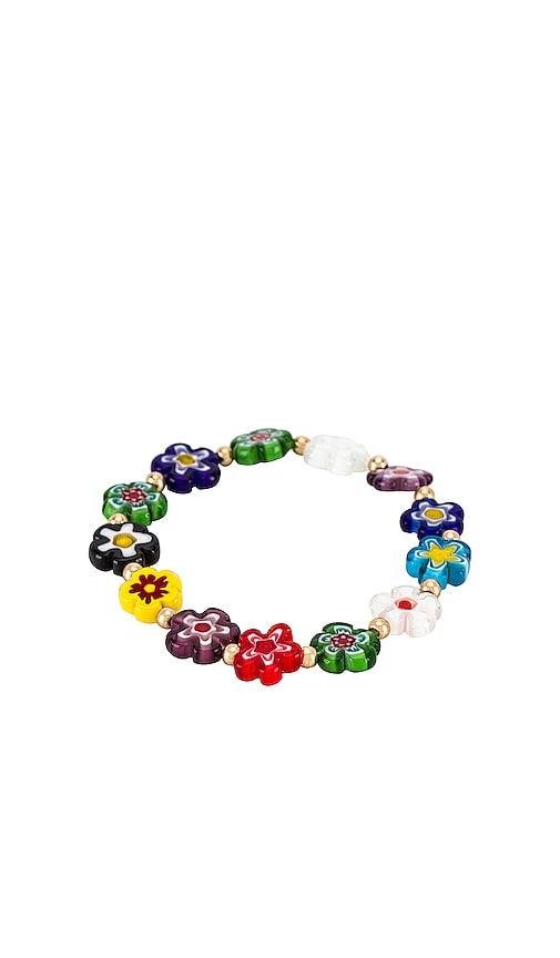 8 Other Reasons Flower Bracelet in Green,Blue by 8 OTHER REASONS