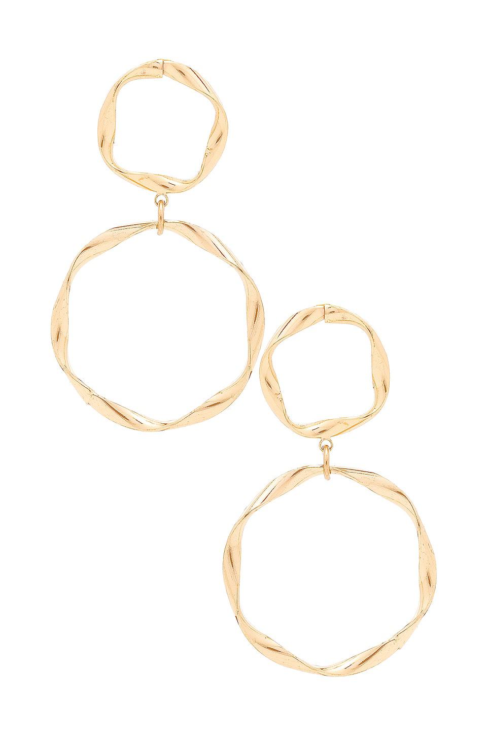 8 Other Reasons Hella Hoop Earring in Metallic Gold by 8 OTHER REASONS