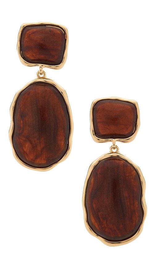8 Other Reasons Juba Drop Earrings in Brown by 8 OTHER REASONS