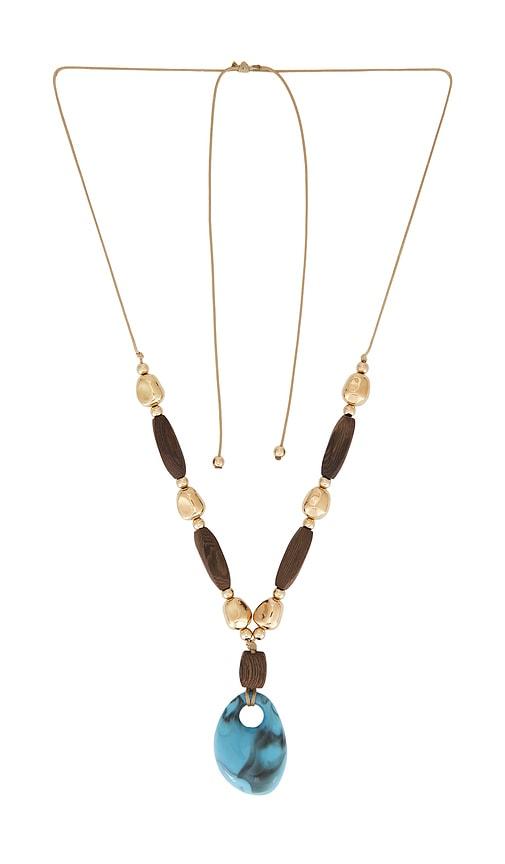 8 Other Reasons Juness Beaded Cord Necklace in Blue by 8 OTHER REASONS