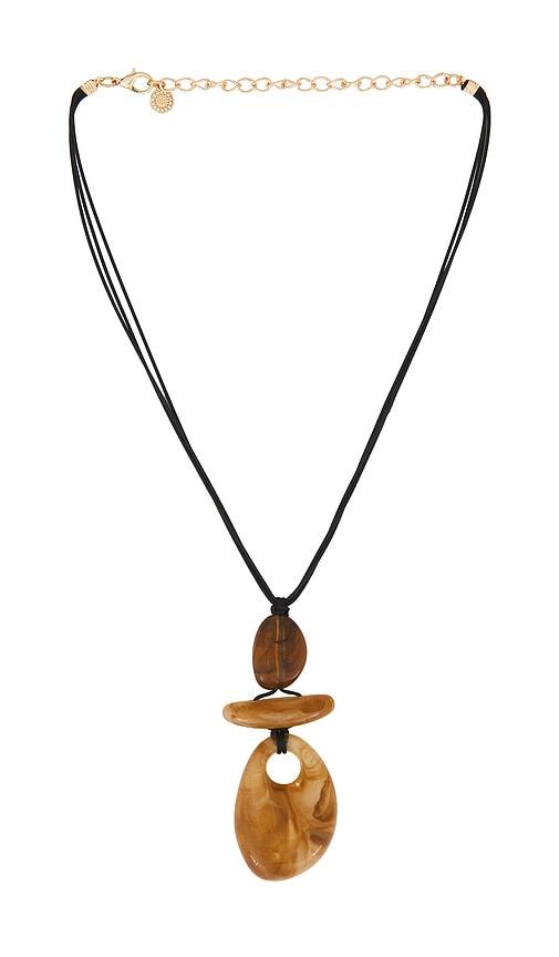8 Other Reasons Juness Cord Pendant Necklace in Brown by 8 OTHER REASONS