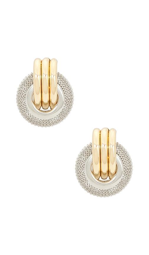 8 Other Reasons Kendall Stud Earrings in Metallic Gold,Metallic Silver by 8 OTHER REASONS