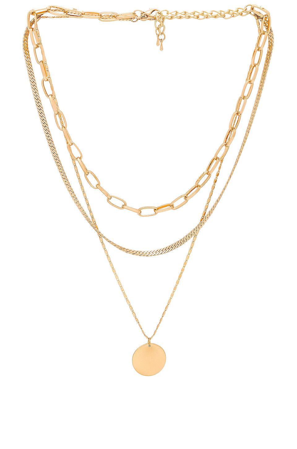 8 Other Reasons Layered Chain Necklace in Metallic Gold by 8 OTHER REASONS