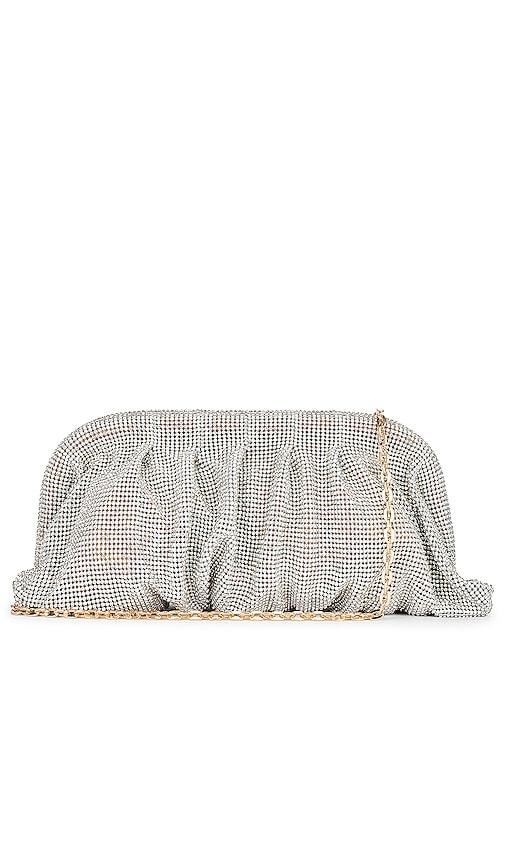 8 Other Reasons Rhinestone Clutch in Metallic Silver by 8 OTHER REASONS