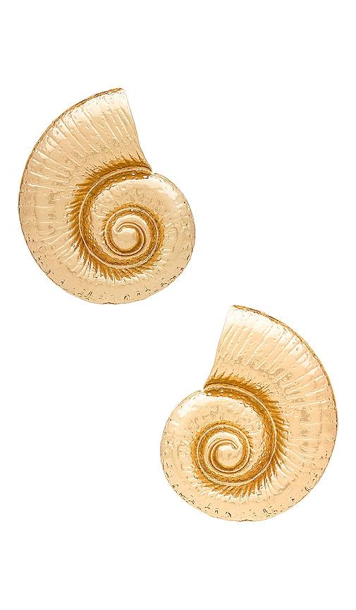 8 Other Reasons Shell Earring in Metallic Gold by 8 OTHER REASONS