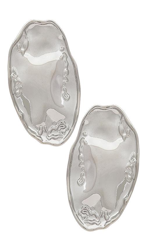 8 Other Reasons Stud Earring in Metallic Silver by 8 OTHER REASONS