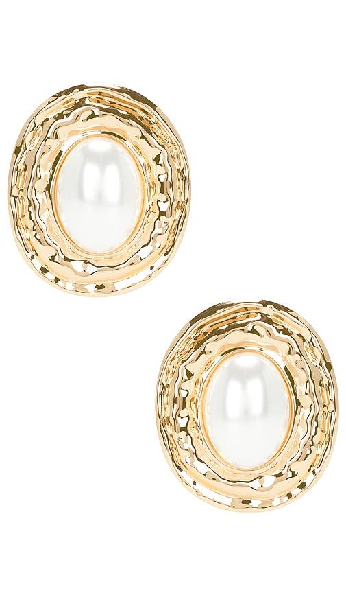 8 Other Reasons Stud Earrings in Metallic Gold by 8 OTHER REASONS
