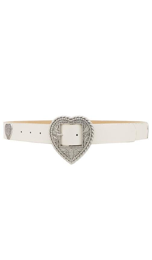 8 Other Reasons Western Heart Belt in White by 8 OTHER REASONS