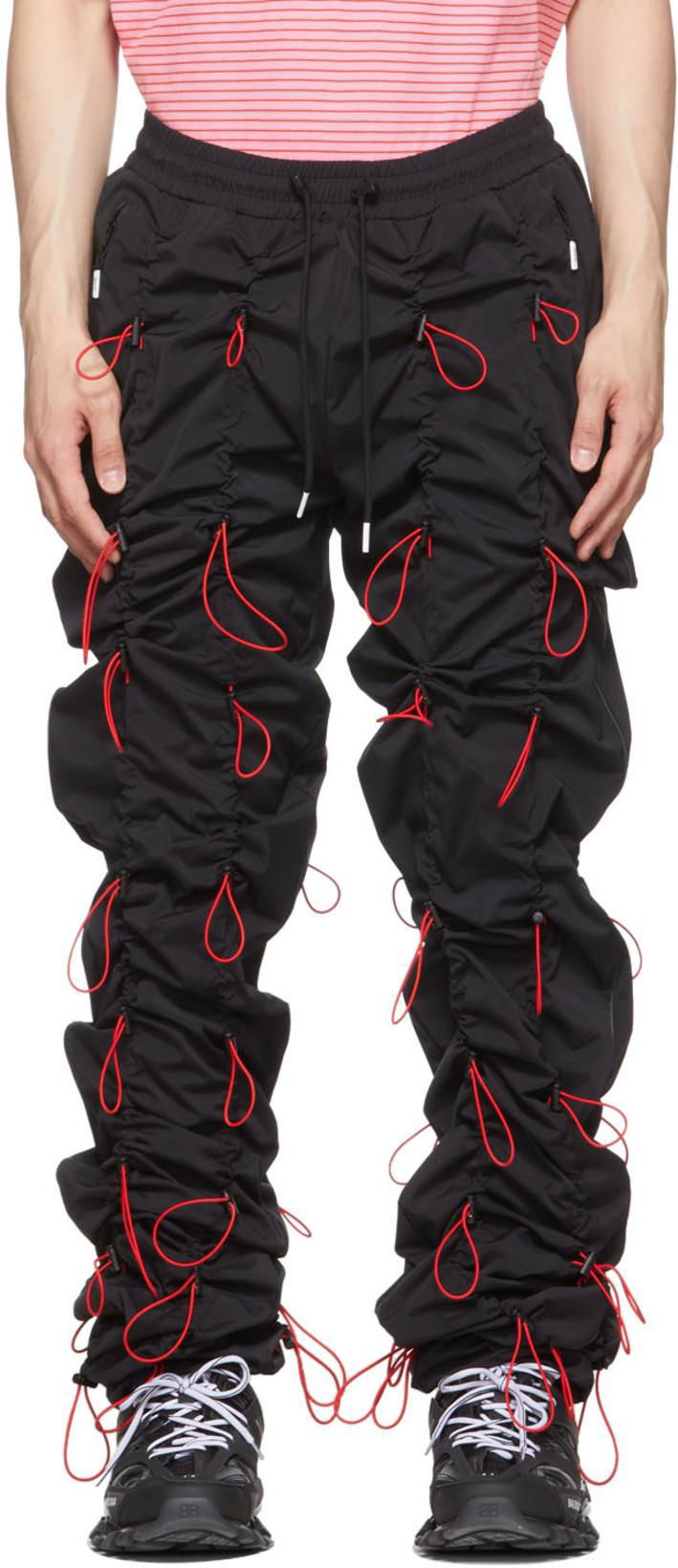 Black & Red Gobchang Lounge Pants by 99%IS | jellibeans