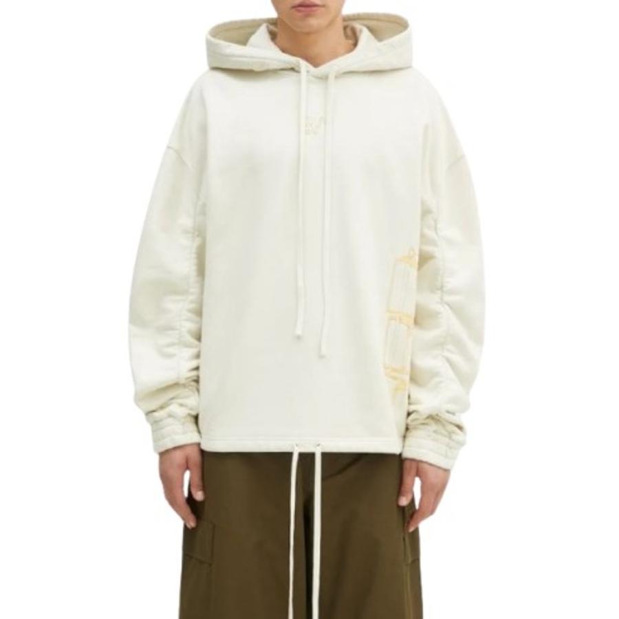 A Cold Wall Mens Beige Shroud Cotton Hoodie by A-COLD-WALL*