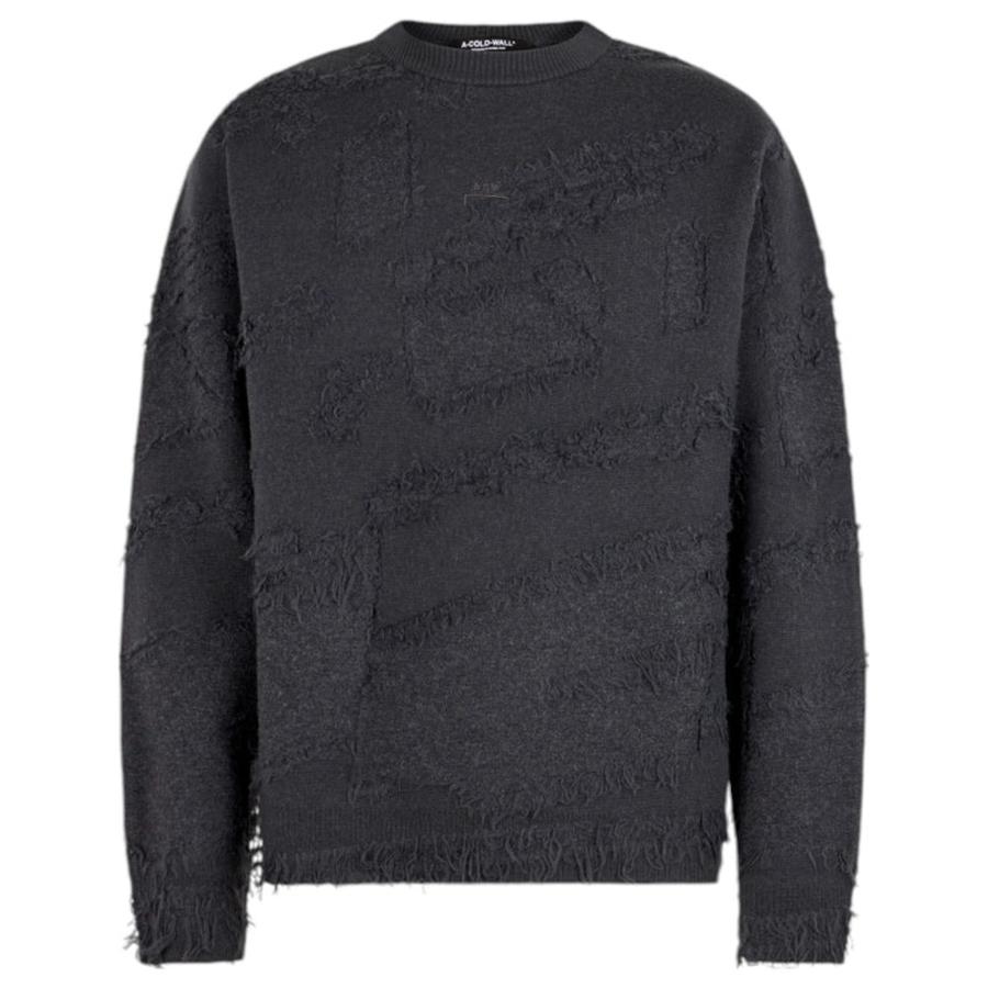 A Cold Wall Mens Black Woolen Frontage Jumper by A-COLD-WALL*