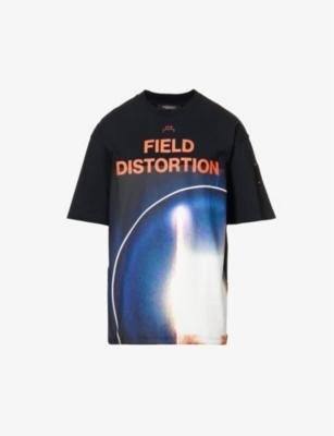 Field Distortion graphic-print cotton-jersey T-shirt by A-COLD-WALL*