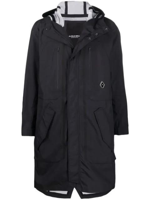 System logo-print parka coat by A-COLD-WALL*
