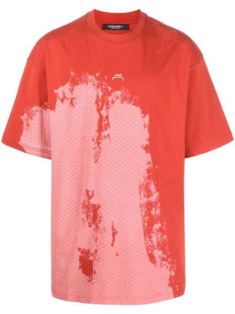 brush stroke-print T-shirt by A-COLD-WALL*