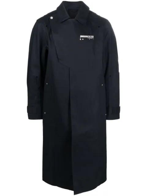 logo-badge longline trench coat by A-COLD-WALL*