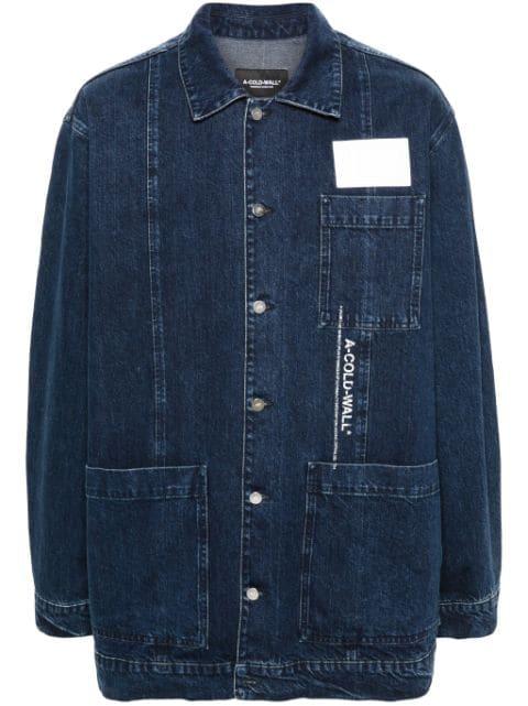 logo-print denim jacket by A-COLD-WALL*