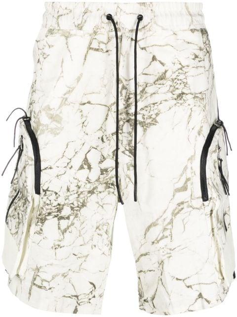 marble-print shorts by A-COLD-WALL*