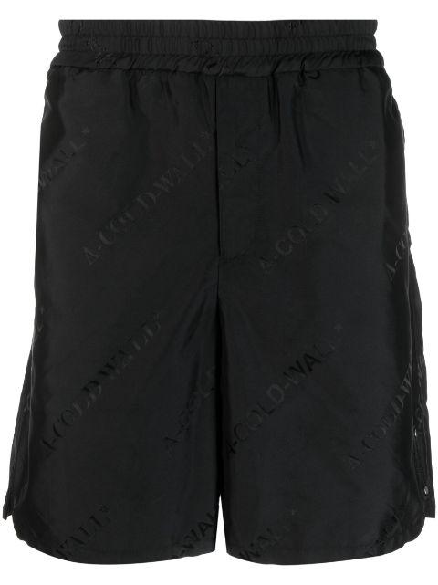 monogram-print shorts by A-COLD-WALL*