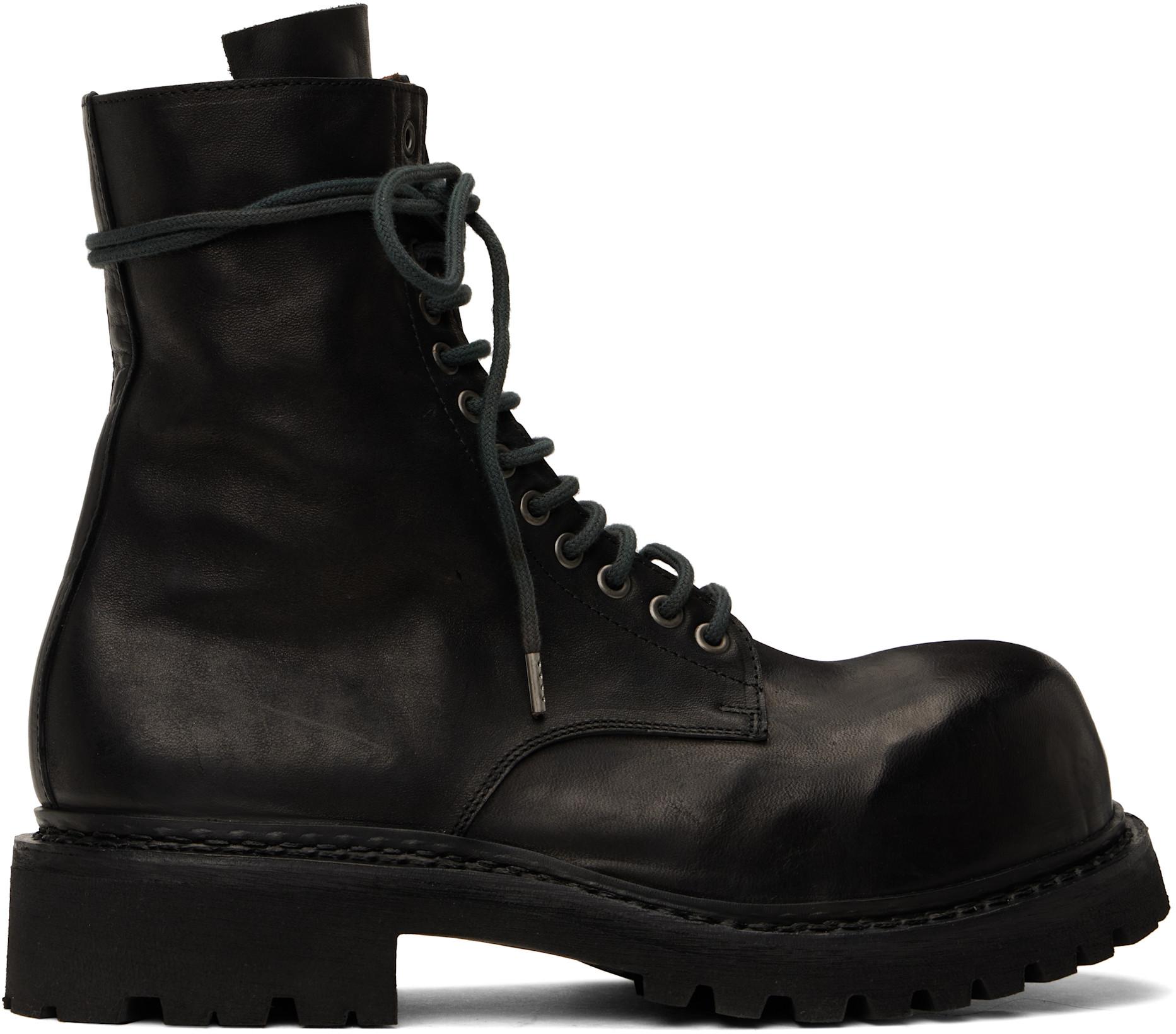 Black Prisma Combat Boots by A DICIANNOVEVENTITRE