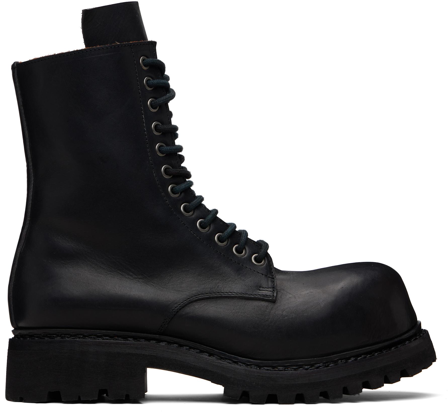Black Prisma Combat Boots by A DICIANNOVEVENTITRE