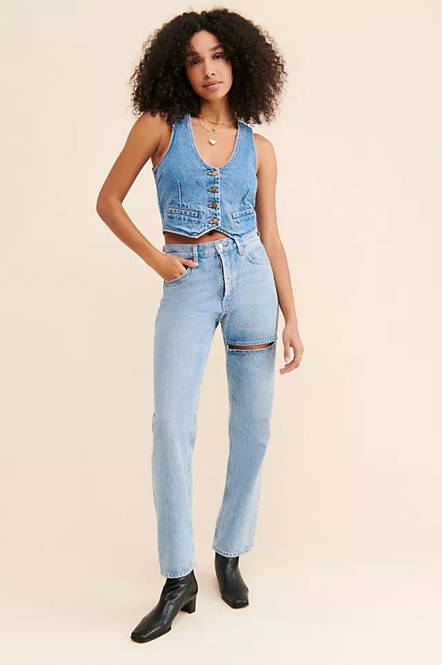 AGOLDE Lana Slice Jeans by A GO LD E | FREE PEOPLE