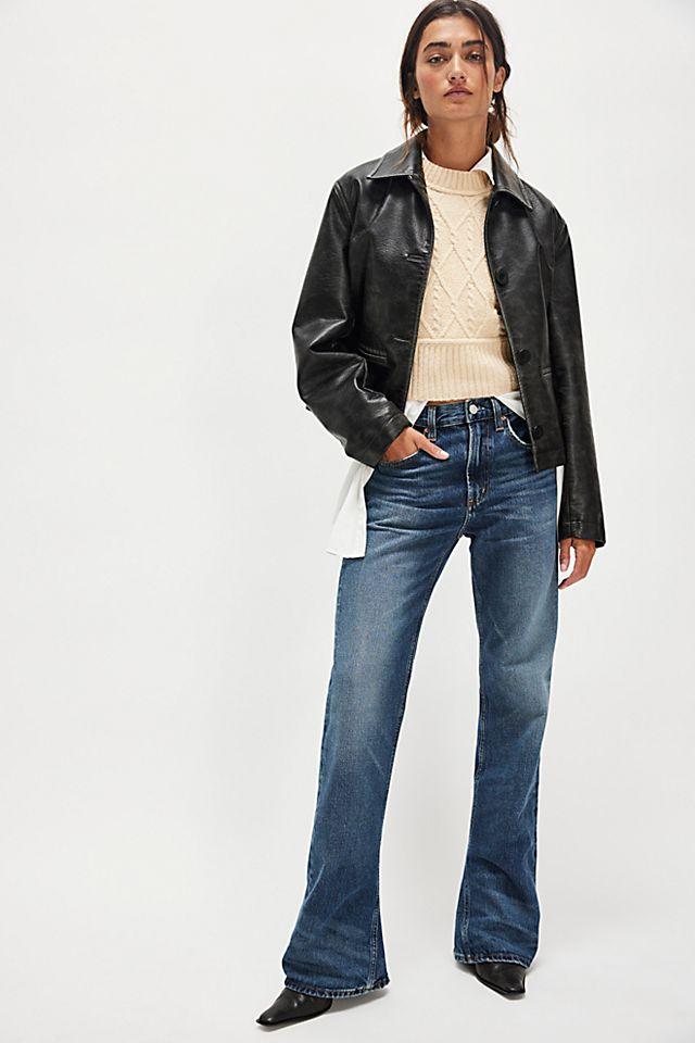 AGOLDE Mid-Rise Kick Bootcut Jeans by A GO LD E | FREE PEOPLE