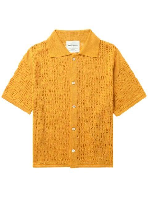 Kadri ajour-knit linen-blend shirt by A KIND OF GUISE