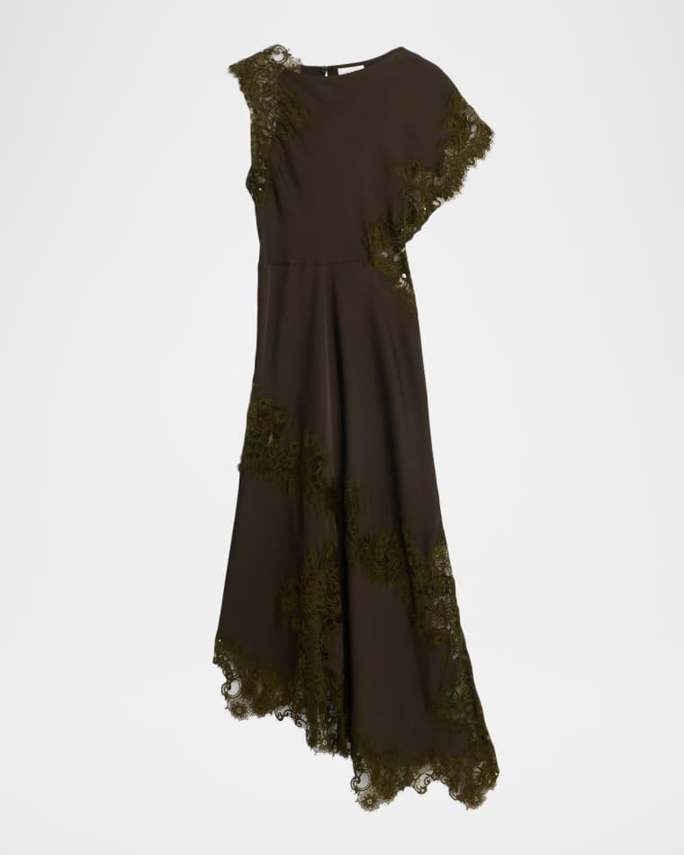 Alessia Satin and Lace Maxi Dress by A.L.C.