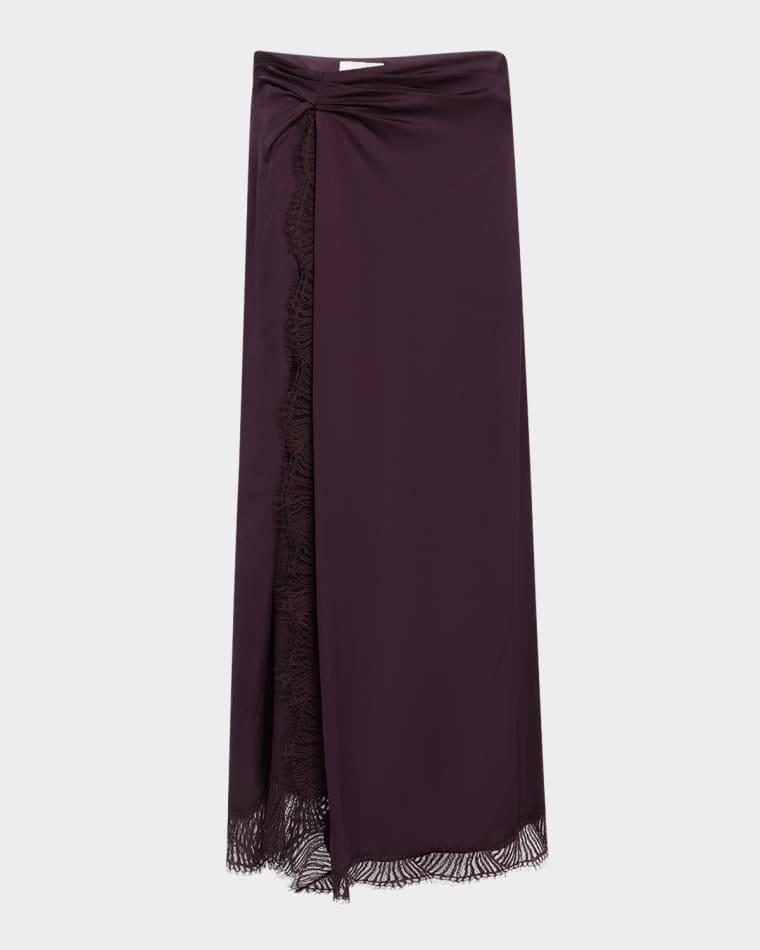 Bella Lace-Trim Midi Skirt by A.L.C.