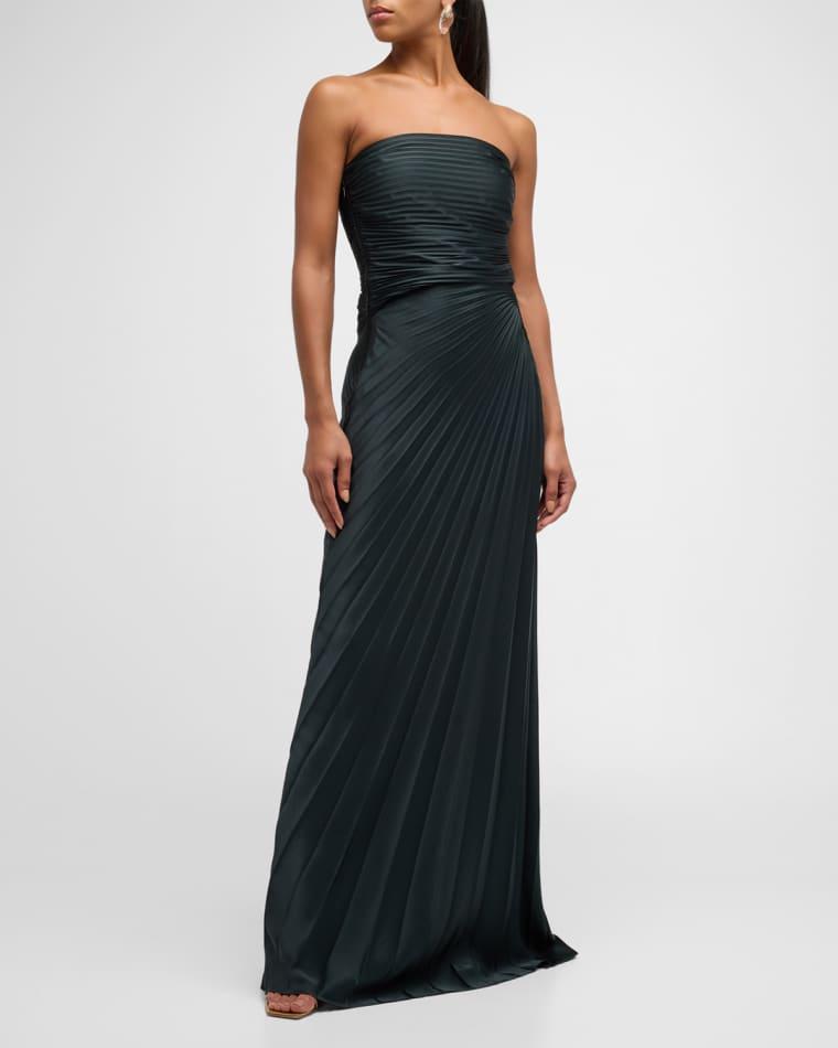 Bianca Pleated Strapless Gown by A.L.C.