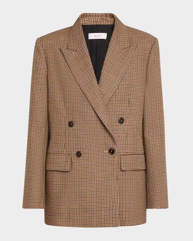 Calla Check Double-Breasted Jacket by A.L.C.