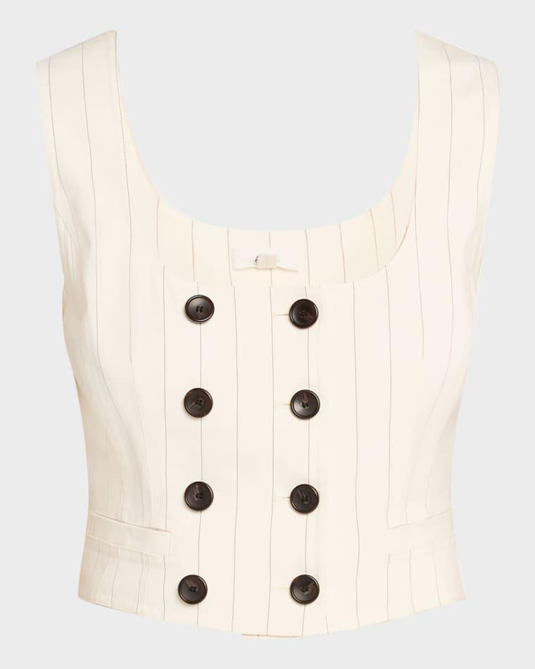 Darcy Pinstripe Cropped Vest by A.L.C.