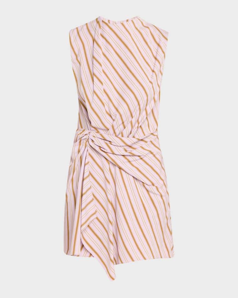Dion Stripe Draped Mini Dress by A.L.C.