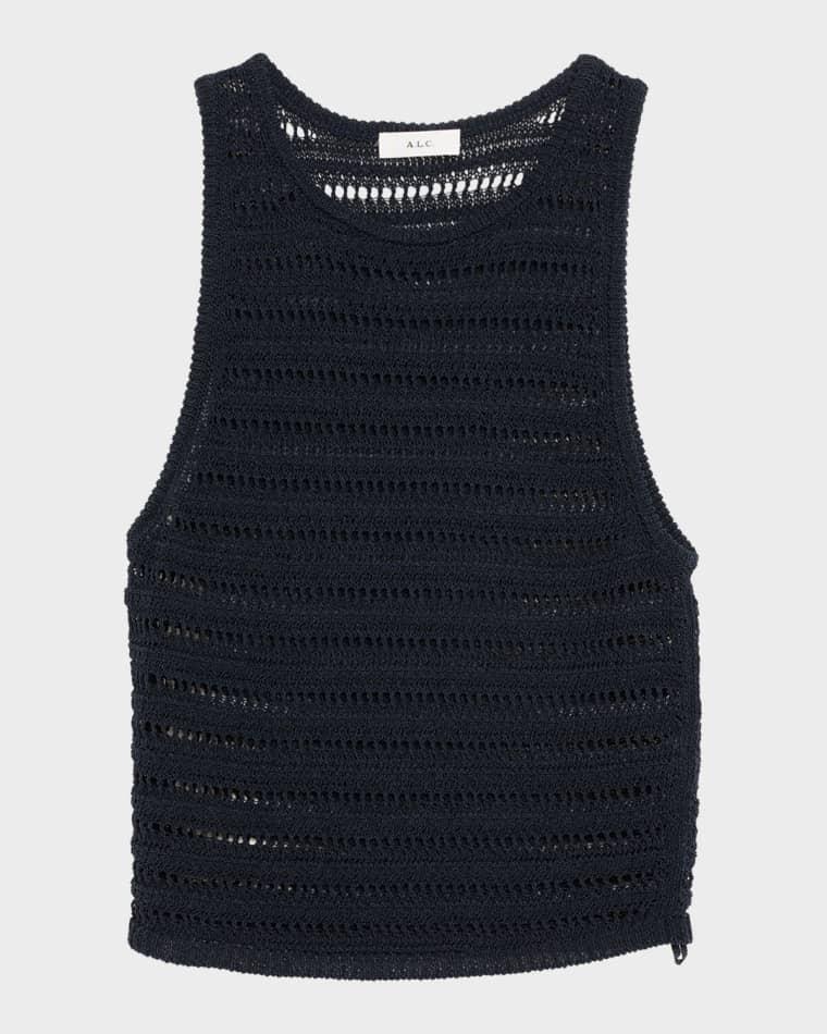 Gale Open Knit Sleeveless Crop Top by A.L.C.