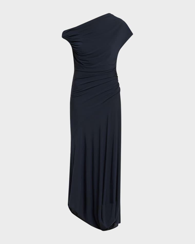 Halle Ruched Asymmetric Jersey Dress by A.L.C.