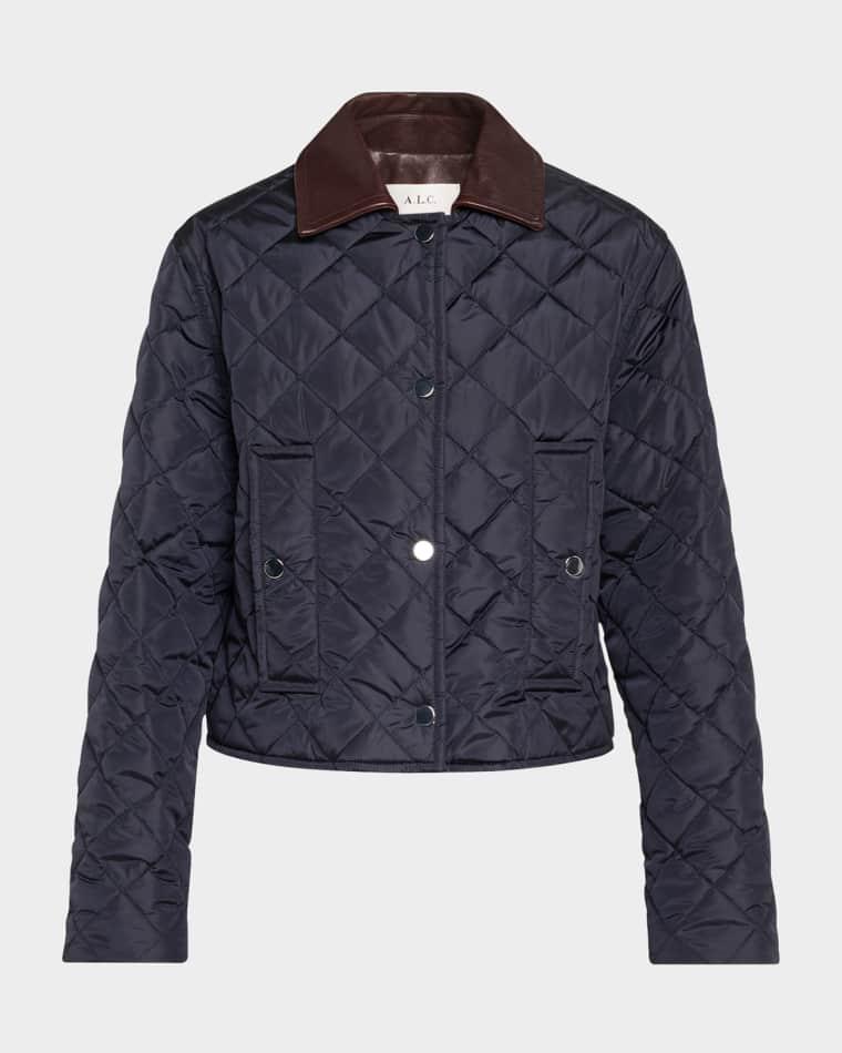 Henri Quilted Contrast Collar Jacket by A.L.C.