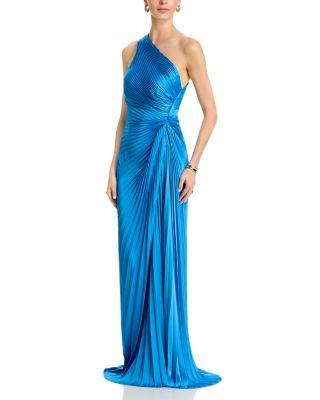 Lara Pleated One Shoulder Gown by A.L.C.