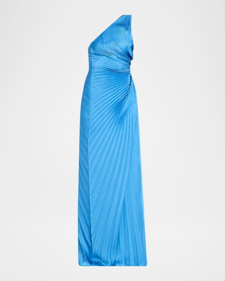 Lara Pleated Satin Gown by A.L.C.