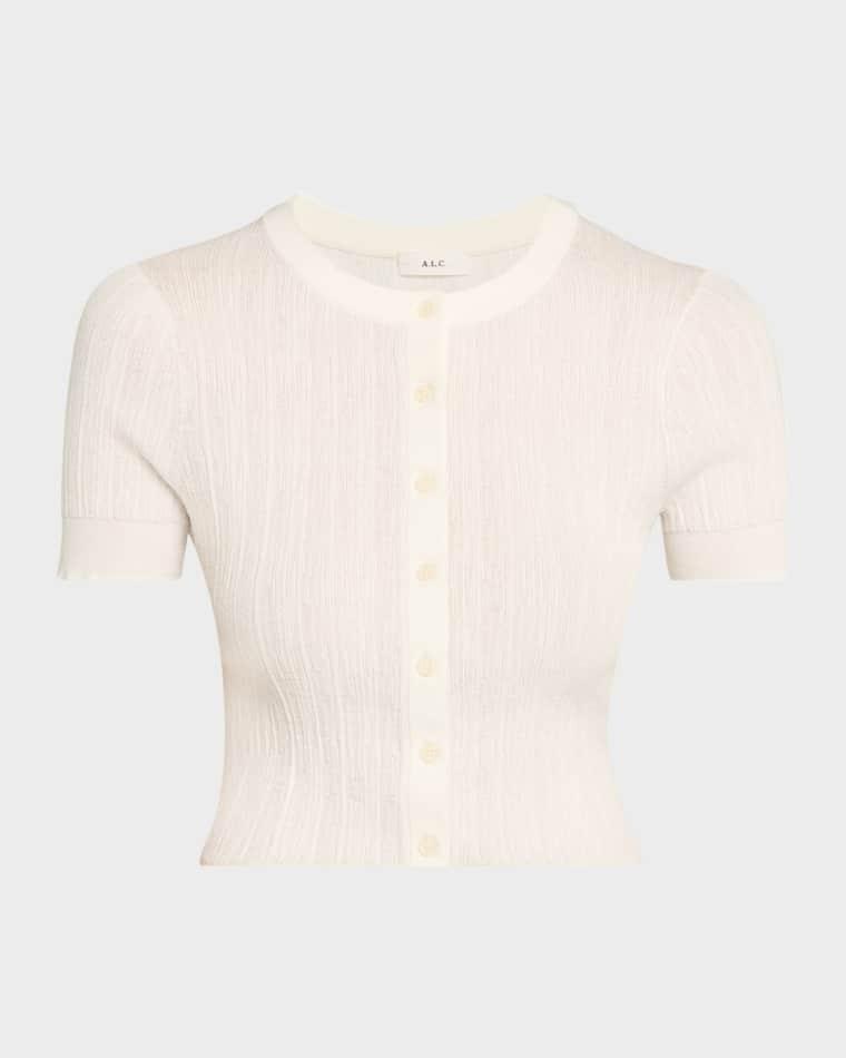Lottie Textured Crop Cardigan by A.L.C.