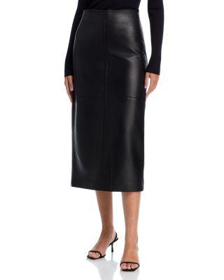 Marta Leather Midi Skirt by A.L.C.