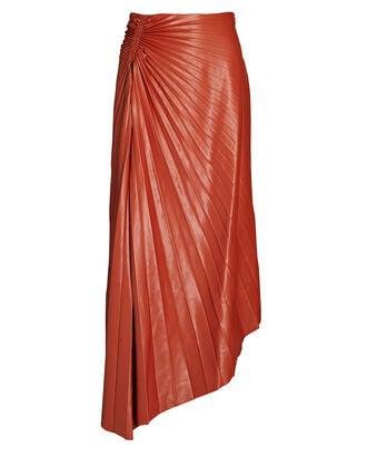 Tracy Asymmetric Vegan Leather Midi Skirt by A.L.C.