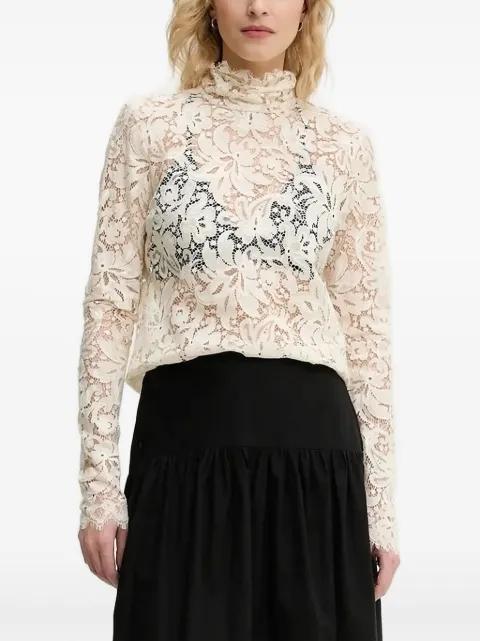 lace mock-neck blouse by A.L.C.