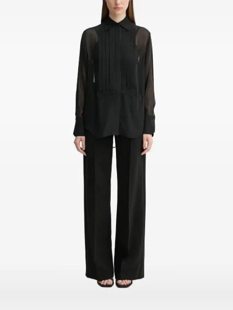 pleated sheer-effect blouse by A.L.C.