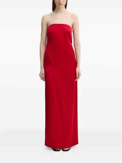 strapless satin maxi dress by A.L.C.