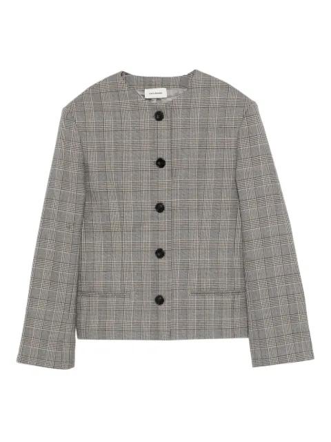 check-pattern button-fastening jacket by A.M.G.