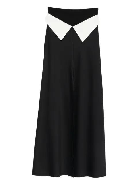 contrast-detail maxi skirt by A.M.G.