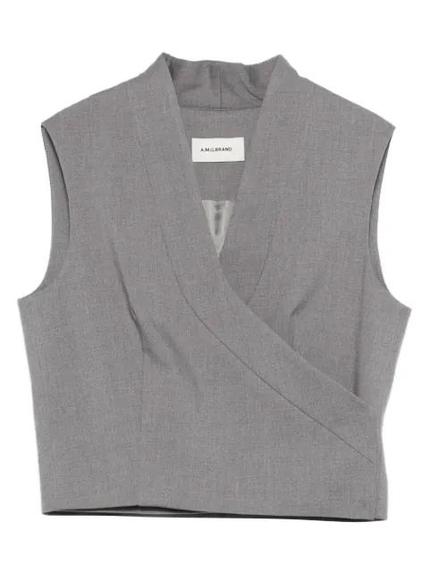 sleeveless crossover waistcoat by A.M.G.