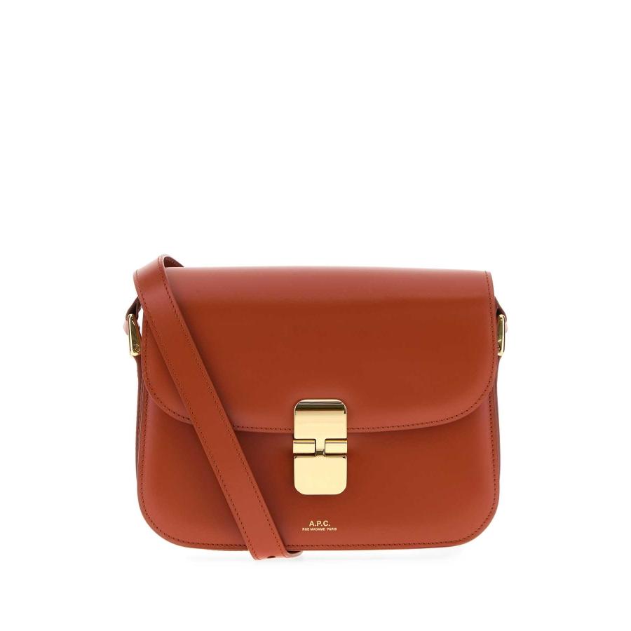 A.P.C. Brick Leather Small Grace Crossbody Bag by A.P.C.